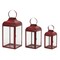 Melrose Home Decorative Lantern (Set Of 3) 10"H, 12.75"H, 16"H Iron, Glass